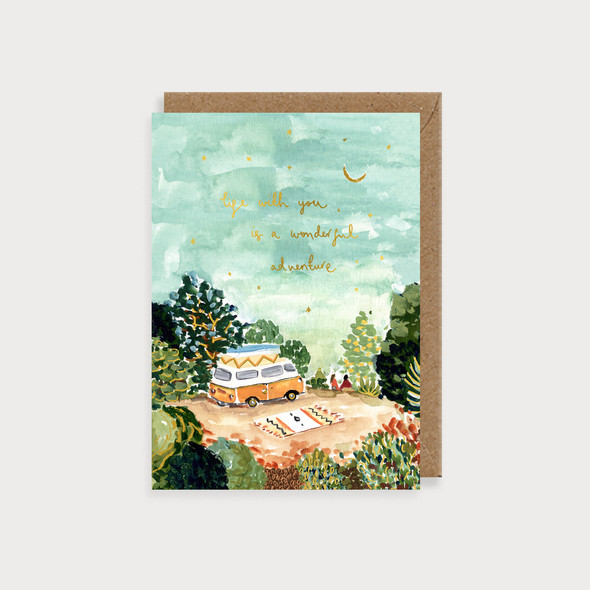 Campervan Wonderful Adventure with You (Gold Foil)