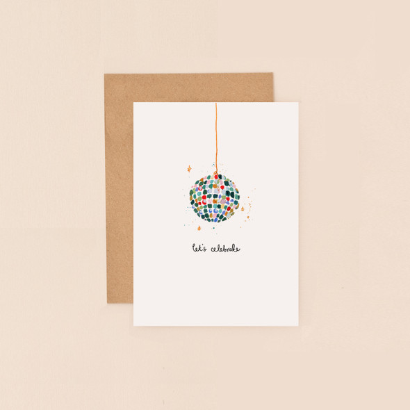 Small Card HB- Glitter Ball