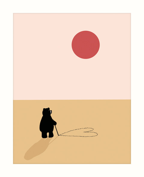 Valentine- Bear Drawing Heart