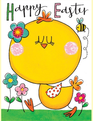 Easter Small (Pkt 5) - Happy Easter Chick