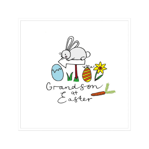 Easter - Grandson (Embossed,125mmx125mm)