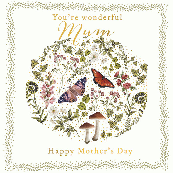 Mother's Day- Butterflies & Mushroom