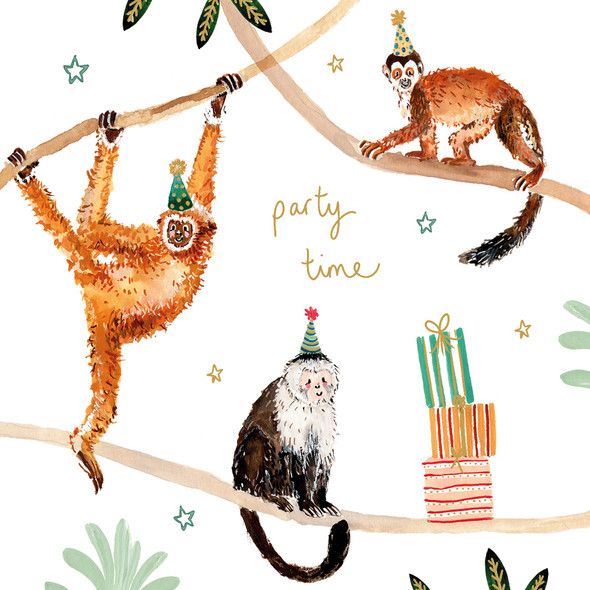 HB- Party Time Monkeys (Gold Foil)
