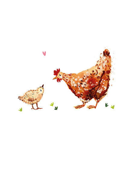 Small Card- Chicken and Chick