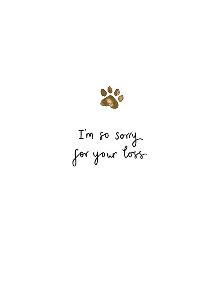 Small Card SY- Paw Print Sorry for your Loss