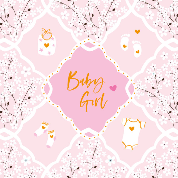 NB- Baby Girl (Foiled & Embossed)