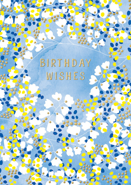 HB- Birthday Wishes (Gold Foiling,Emboss)