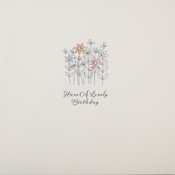 HB- Birthday Flowers (Handfinished Gems,155x155mm)