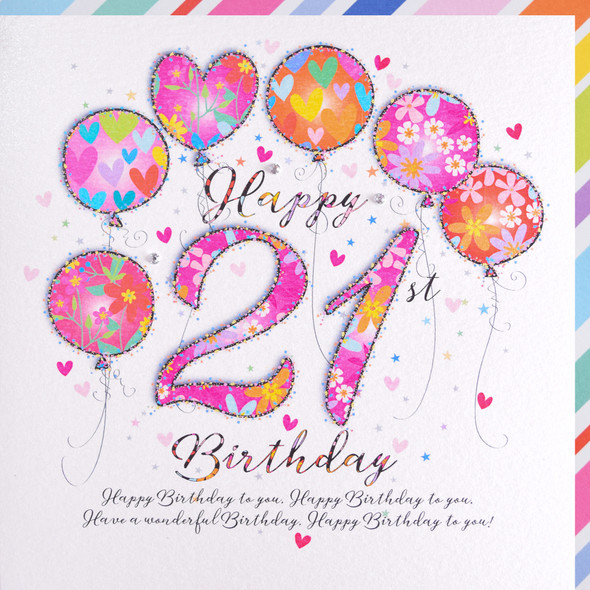 HB- 21st Balloons (Handfinished Gems,210x210mm)