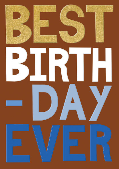HB- Best Birthday Ever (Gold Foiling,Emboss)