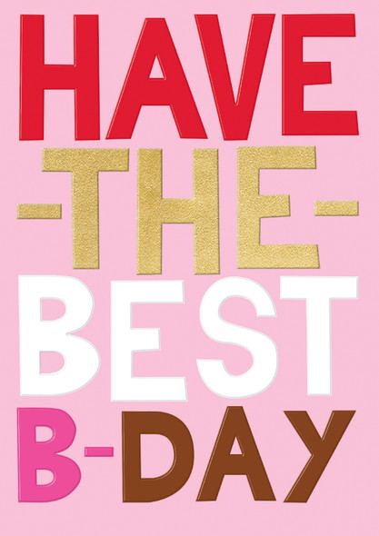HB- Best B Day (Gold Foiling,Emboss)