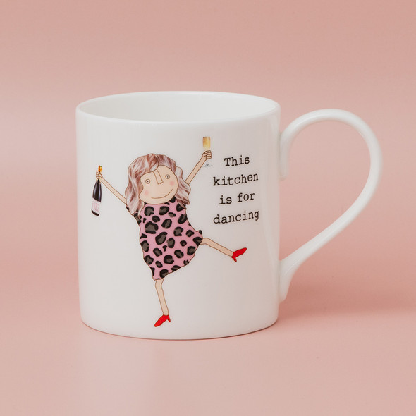 Boxed Bone China Mug - Kitchen Dancing (90x85mm/350ml)