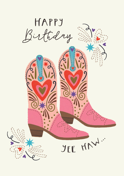 Eden HB- Pink Cowgirl Boots