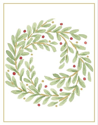 Enclosures Pkt 4/Env- Wreath w foil (X26CA ENC51A)