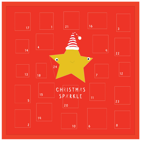 Advent Card Handfinished - Star (SQ135mm) (X26CIN GX43)