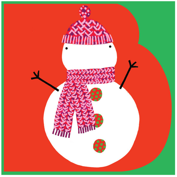 Christmas Snowman (Diecut,14cm SQ)