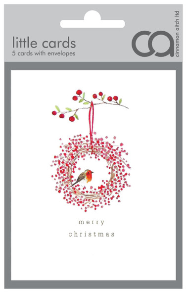 Pkt 5 - Wreath Robin (.83ea) (X26CIN LX207)