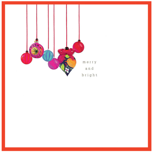 Handfinished - Merry And Bright Baubles (16.5cm)