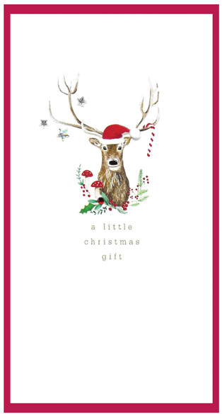 Money Wallet - Christmas Gift Stag (handfinished) (X26CIN WAL38)