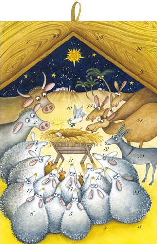 Advent Flat - Nativity with Animals (X26CA ADV276)