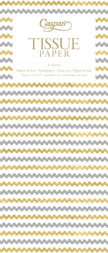 Tissue - Rickrack Metallic Foil (Pkt 4) (X26CA WT037)