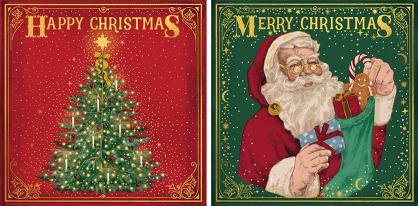 Wallet - StoryBook Santa Tree (10/5x2Designs Deboss SQ)