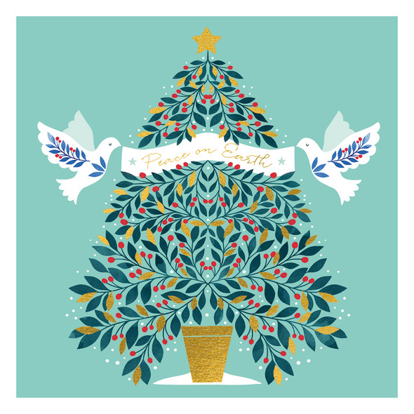 SALE Charity Pack (6) - Peace Doves Tree (SQ130mm Foil) (X26ART XP371)