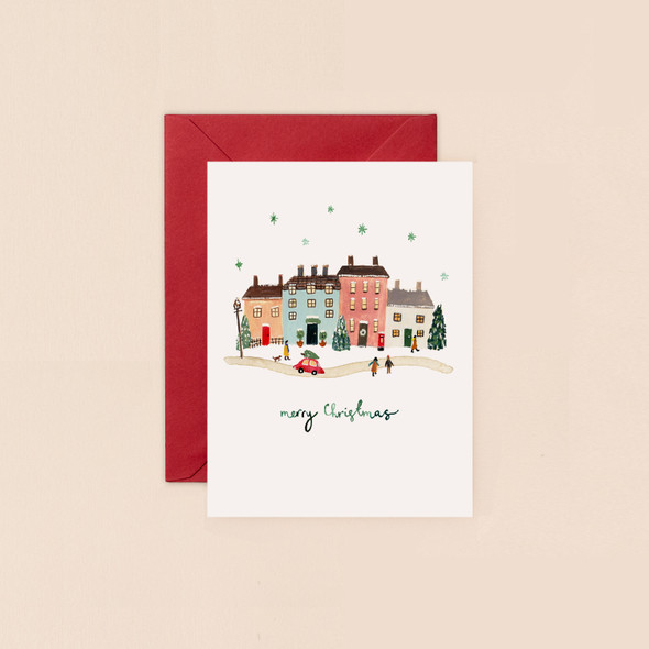 Small Card- Christmas Village (120x90mm) (X26LMD BIJX025)