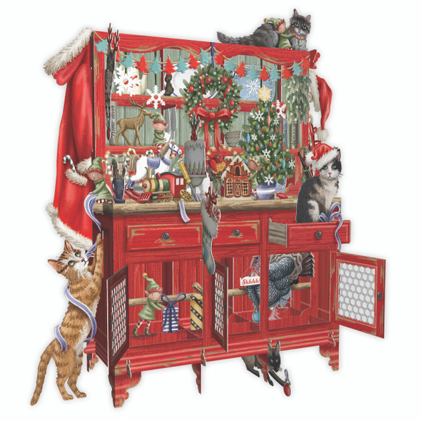 Pop Up Laser Cut- Santa's Dresser