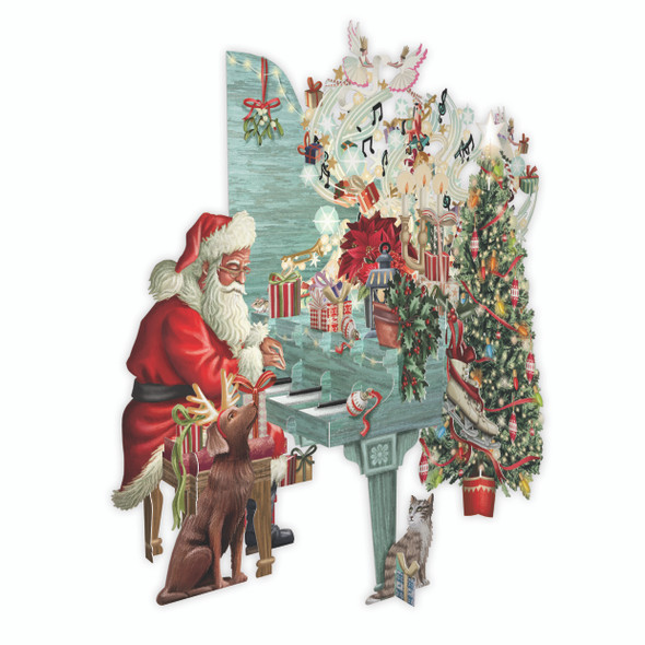 Pop Up Laser Cut- Santa's Piano