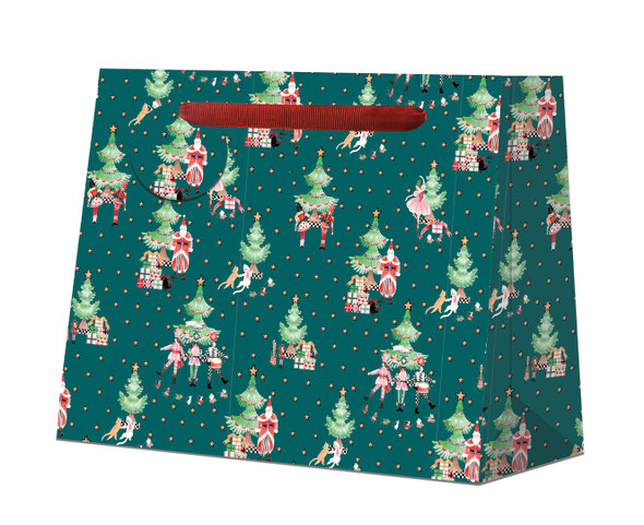 Gift Bag Med Landscape- CK Nutcracker Islands Green(250 x220x100mm)