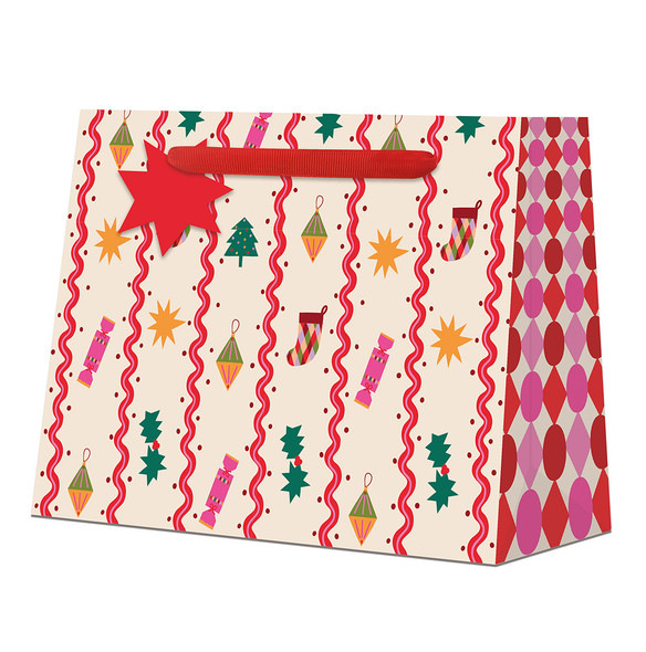 Gift Bag Shopper - RB Wiggle Wallpaper  (W36xH27xD12cm)