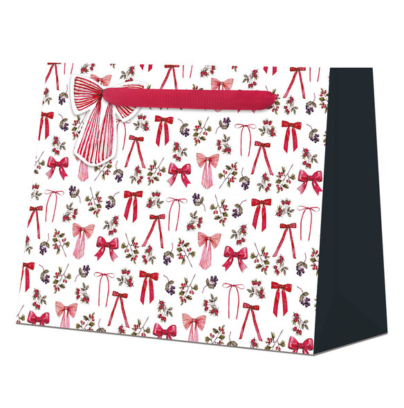 Gift Bag Shopper - TOC Bows Berries Pure (W36xH27xD12cm)