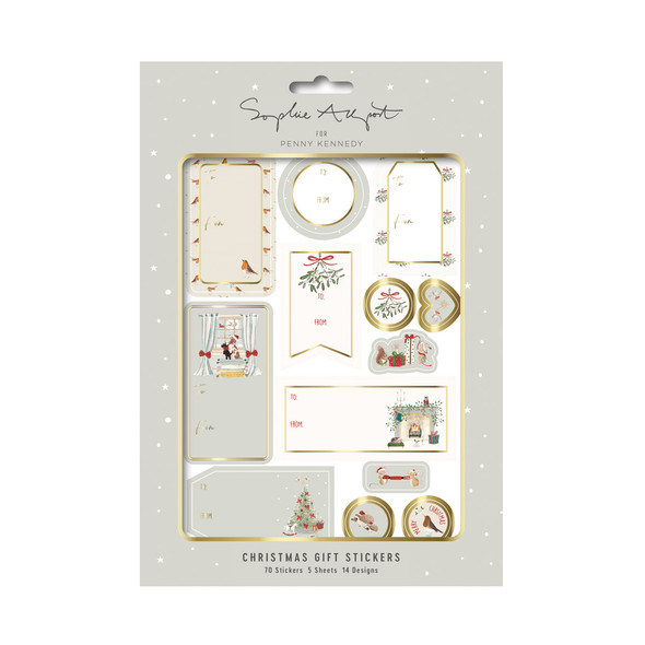 Gift Stickers (5Sheet,14Stickers)- SA Cosy Christmas