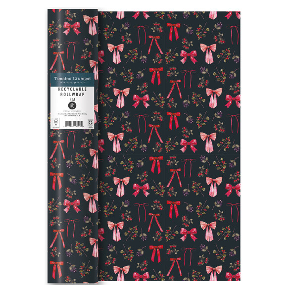 Rollwrap 12BIN- TOC Bows Berries Noir (3mtrx70cm)