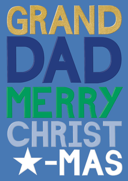 Grandad Merry Christmas (Gold Foil & Emboss)