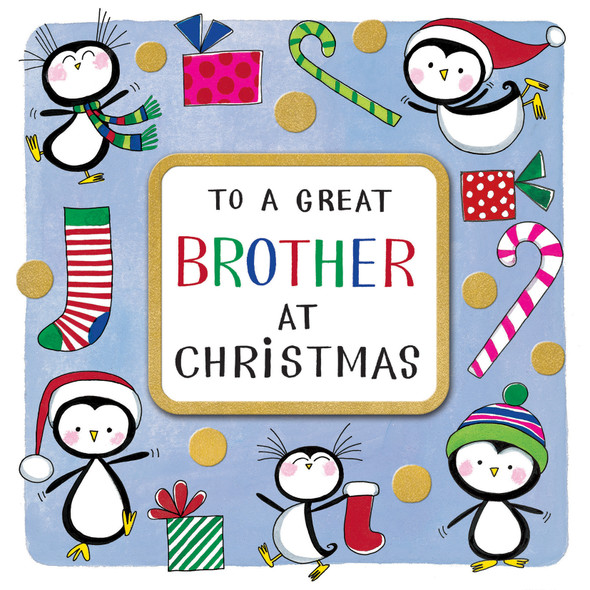 Brother Penguins (Gold Foil,3D Attachement, SQ149mm)
