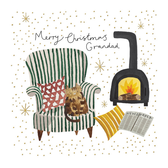 Grandad Cosy Cat (Foil,15.8x15.8cm)