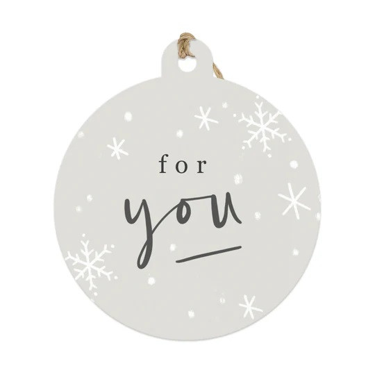 Christmas Gift Tag Pk6 - Snow Flakes (X26WHI ZWT014)