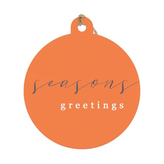 Christmas Gift Tag Pk6 - Season's Greetings (X26WHI ZWT017)