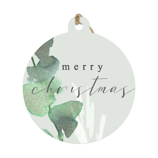 Christmas Gift Tag Pk6 - Foliage  (X26WHI ZWT024)