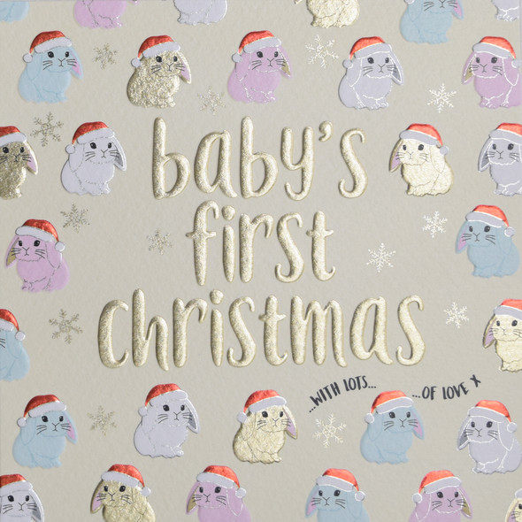 SALE - Baby's First Christmas Bunnies