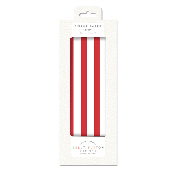 Tissue Pkt 4 - Red Stripe