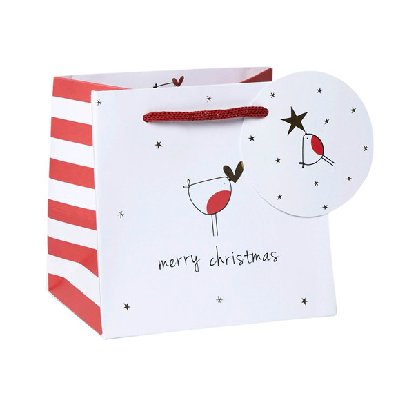 Gift Bag Tag S- Robin (130x130x70mm) (X26BBD GBX091)