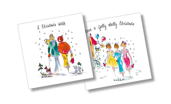 Pack (10) - Christmas Walk / Holly Jolly (2 designs) (X26ECO CX39070)