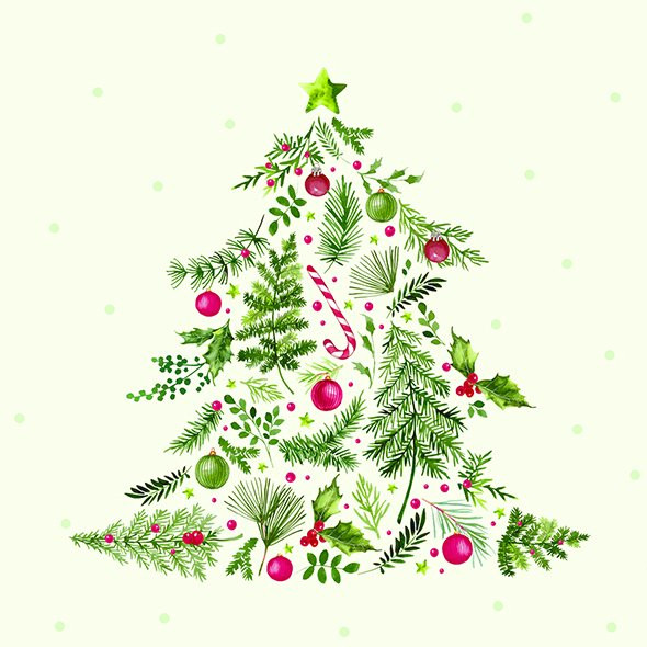Christmas Branches Tree-Cocktail