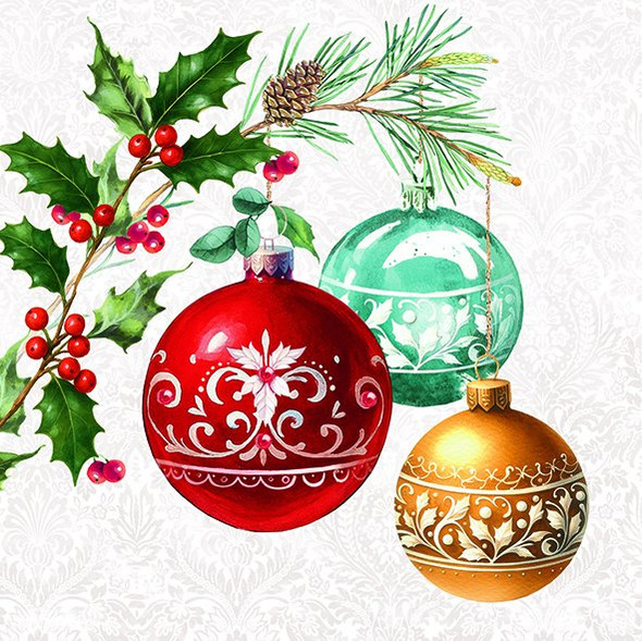 Three Christmas Baubles-Cocktail