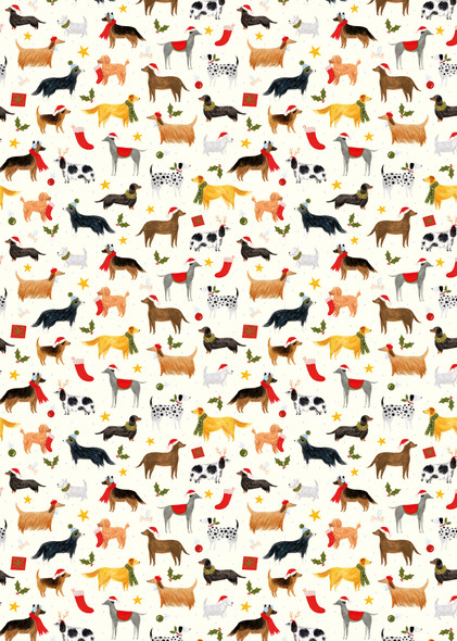 Wrap - Santa Paws Dog 500x700mm (X26ART GWX66)