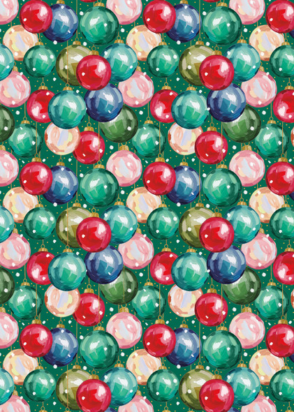 Wrap - Christmas Baubles 500x700mm
