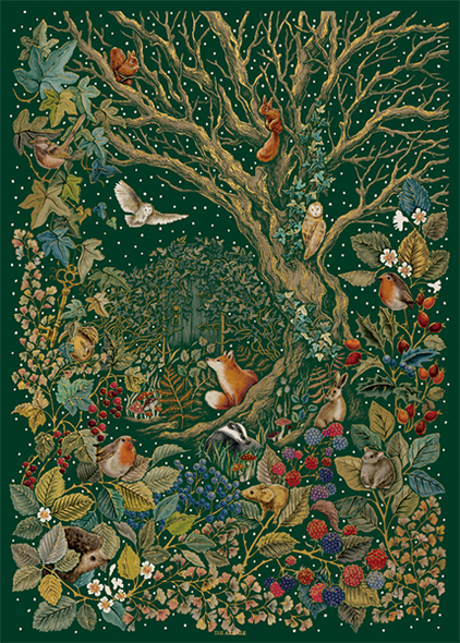 Wrap - Secret Garden (double sided, foiled)